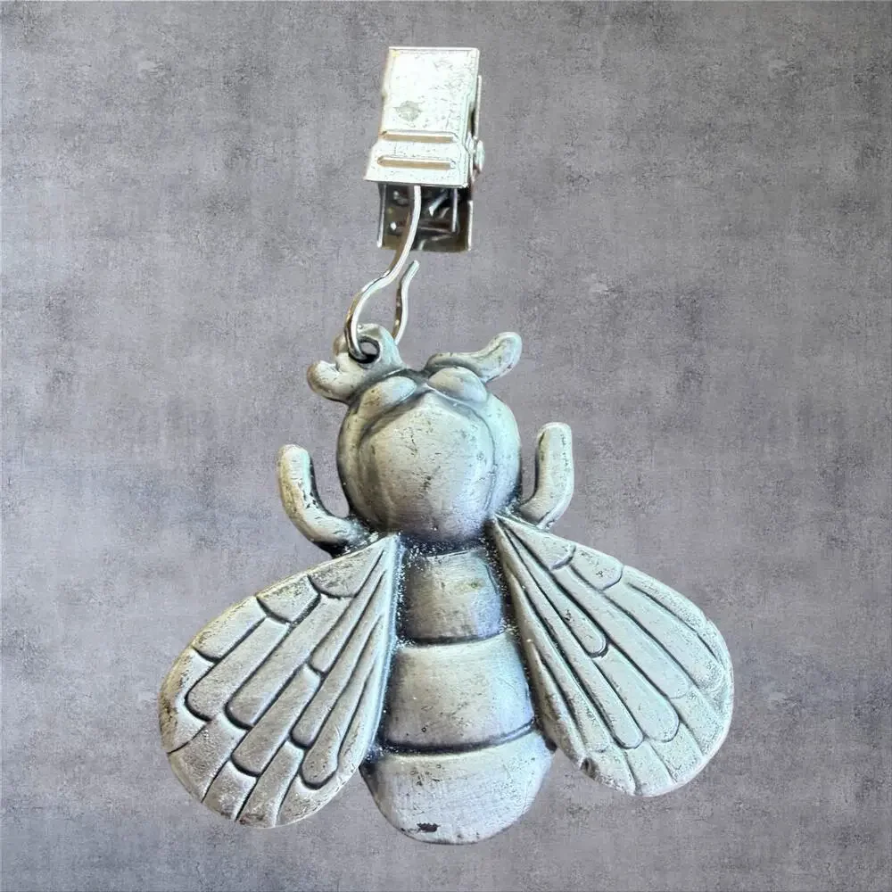 Vtg Cast Metal Insect Tablecloth Weights Set 6 Clips Ladybug Dragonfly Bee 90s